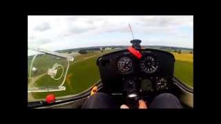 ROBERT KNOX  GLIDER SOLO  GROUND LOOP  COTSWOLD GLIDING CLUB [upl. by Araeic949]