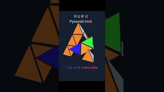 R U R prime U prime trick on pyramid cube short viral [upl. by Michaelina]