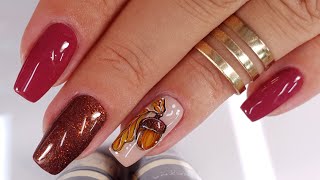 Acorn nails art tutorial  Eveline Cosmetics [upl. by Jacie]