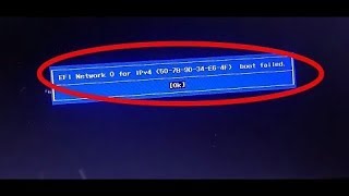 efi network 0 for ipv4ipv6 boot failed Lenovo  boot failed [upl. by Kotto]