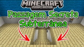 ⭐️Como fazer Passagem Secreta Subterrânea Minecraft PE❕Bedrock [upl. by Ilbert]