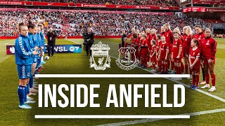 INSIDE ANFIELD Merseyside Derby behindthescenes access  Liverpool Women 01 Everton [upl. by Lierbag]