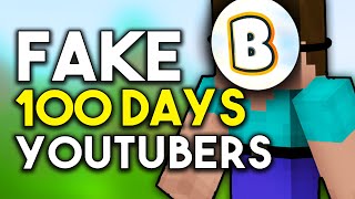 More FAKE 100 Days Minecraft YouTubers EXPOSED [upl. by Gasper]