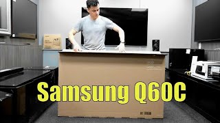 Samsung Q60C QLED 2023 Unboxing Setup and 4K 60fps Demos [upl. by Eanert72]