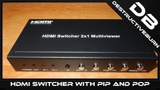 HDMI Switcher 2×1 Multiviewer With PIP and POP Part 1 The Review [upl. by Alidus]