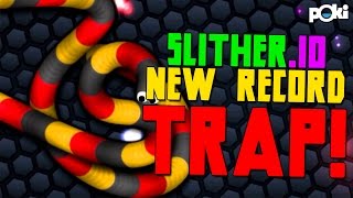 Slitherio New Record 22K Epic Run Best Tricks n Traps Solo Gameplay Poki Longplay [upl. by Annovy]