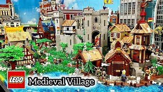 The Ultimate LEGO Medieval Village MOC Build [upl. by Demeyer]