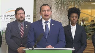 Manitoba Premier Wab Kinew announces budget investment for minor illness clinics – March 27 2024 [upl. by Ysset]