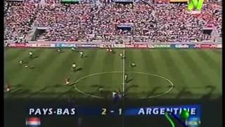 Holanda 2 Argentina 1 Relato Victor Hugo Mundial Francia 1998 Los goles [upl. by Aenotna]