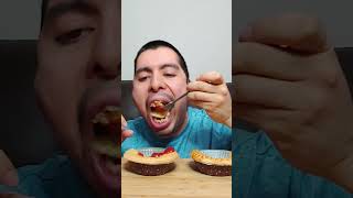 Chicken pot pie and meat pie mukbang shorts food [upl. by Ahsauqal823]