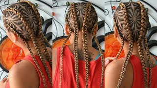 Trenzas Africanas  How to Cornrows 😍 Belleza sin Limites [upl. by Imena713]