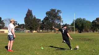 Rugby League  Goal Kicking Challenge vsing my mate [upl. by Beera386]