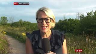 Big Butterfly Count 2024 at Magdalen Hill Down Reserve  BBC Breakfast News 1 of 2  300724 [upl. by Lerrehs]