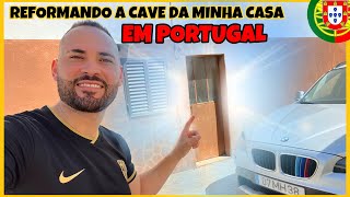 COMEÇOU AS OBRAS NA CAVE DA MINHA CASA EM PORTUGAL  Conrado Vlogs [upl. by Anawek]