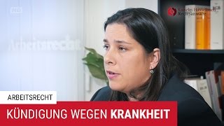 Was Chef und Mitarbeiter bei Kündigung wegen Krankheit wissen müssen – Kanzlei Hasselbach [upl. by Atisusej795]