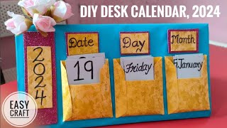 DIY calendar  handmade mini calendar  desk calendar  easy diy calendar [upl. by Llenrod795]