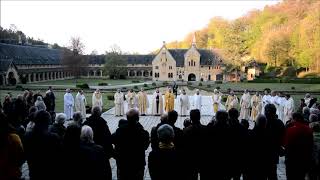 Abbaye dOrval  De grand Matin  Pâques 2019  Ostern  Pasen [upl. by Ilenna]