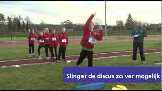 Atletiekunie slingeren discus Apupillen [upl. by Asta]