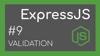 ExpressJS Tutorial 9  Data Validation [upl. by Sikorski279]