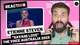 ETIENNE STEVEN  quotSavage Lovequot by Jason Derulo  REACTION  The Voice Australia 2023 [upl. by Venator]