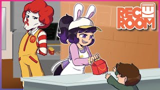 VBunny becomes A MANAGER At McDonalds Rec Room [upl. by Nalyak]