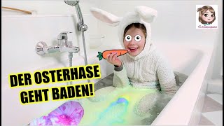 DER OSTERHASE GEHT BADEN 🐰 Hannah muss im Kostüm in die Wanne mit Badebomben 😆 [upl. by Elisee304]