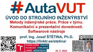 Metody inženýrské práce  Úvod do strojního inženýrství 202425 [upl. by Lrigybab342]