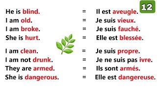 Phrases simples pour apprendre langlais facilement  partie 12 ✪✪✪easy sentences to learn french 🌿 [upl. by Ellesor]