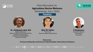 JumpStartIndiaISB  A webinar on agricultural sector reforms [upl. by Ehlke]