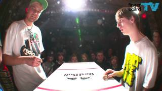 fingerboardTV  Battle At The Harrics  Mike Schneider vs Daniele Comuzzi [upl. by Marcia]