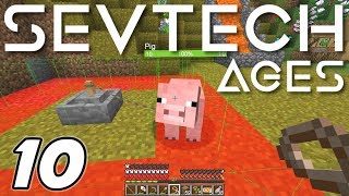 Minecraft Sevtech Ages  PIGGYPOWER GRINDSTONE amp MORE Modded Survival  Ep 10 [upl. by Rudy]