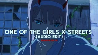 One of the girls X Streets X White Mustang Audio Edit [upl. by Harbot489]