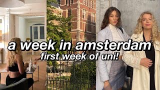 VLOG  first week of university in amsterdam [upl. by Sabian]