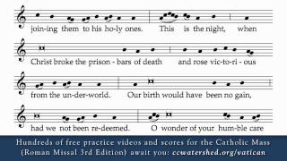 Easter Proclamation Exsultet  New Translation Roman Missal 3rd Edition Practice Recording [upl. by Stew]