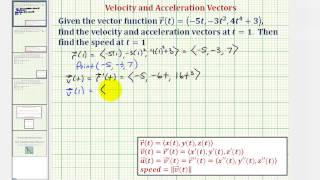 Ex Find the Velocity and Acceleration Vector Given the Position Vector Valued Function [upl. by Cerallua]