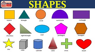 Shapes in English  List of Geometric Shapes  Shapes Vocabulary [upl. by Eelanaj]