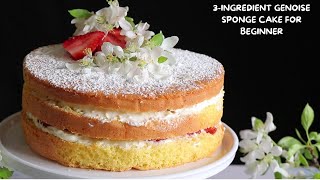 3Ingredient Genoise Sponge Cake Secrets [upl. by Otanutrof259]