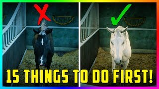 15 Things You Need To Do FIRST In Red Dead Redemption 2 RDR2 [upl. by Wallas466]