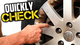 How To quickly Check Your Brake Pads and Rotors  Dont Waste  Changing them Too Soon [upl. by Weidman]