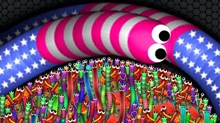 Slitherio 001 Strong Bad Snake Skin Hacked vs 72227 Snakes Epic Slitherio Gameplay N1 [upl. by Akere]