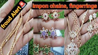 5 metalpanchaloha impon fingerrings chains and bracelets🥳daily use for booking 👉6300534440 [upl. by Arinayed637]