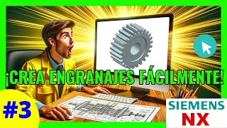 ⚙️ ► 3 Modela Engranaje Recto con SIEMENS NX 12 TUTORIAL en ESPAÑOL Simetría ➕ Patrón [upl. by Alabaster]