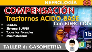 Como se COMPENSAN los TRASTORNOS ÁCIDO BASE Gasometrias con EJERCICIOS FÓRMULAS explicadas [upl. by Elleon]