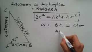 Teorema lui Pitagora Rezolvarea triunghiului dreptunghic [upl. by Eidde197]