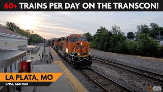 La Plata Missouri USA  Virtual Railfan LIVE [upl. by Acinad]