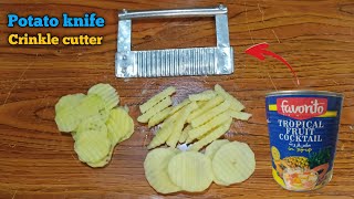 How To Make Potato Crinkle French fries Cutter  Crinkle cutter for Waffle fries  DIY potato cutter [upl. by Aled20]