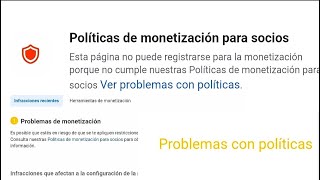 Como solucionar POLÍTICAS DE MONETIZACIÓN PARA SOCIOS  FACEBOOK 2023 [upl. by Rawdon]