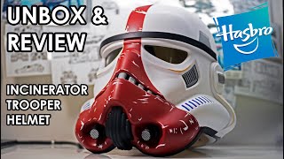 Star Wars The Mandalorian Incinerator Trooper Helmet Black Series by Hasbro Unbox amp Review [upl. by Joslyn]