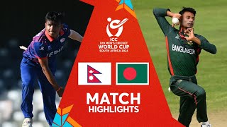 USA v Afghanistan  Match Highlights  U19 CWC 2024 [upl. by Nadoj298]