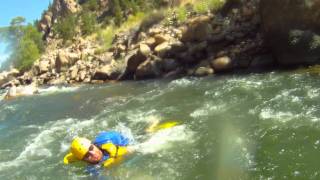 Colorado Rafter goes TILT at Pinball Rapid in Browns Canyon strikes Left Flipper [upl. by Shannan]